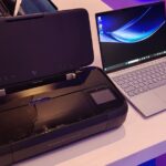 HP Pavillion laptop with HP Officejet printer