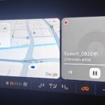 infotainment system with control panels on the edge